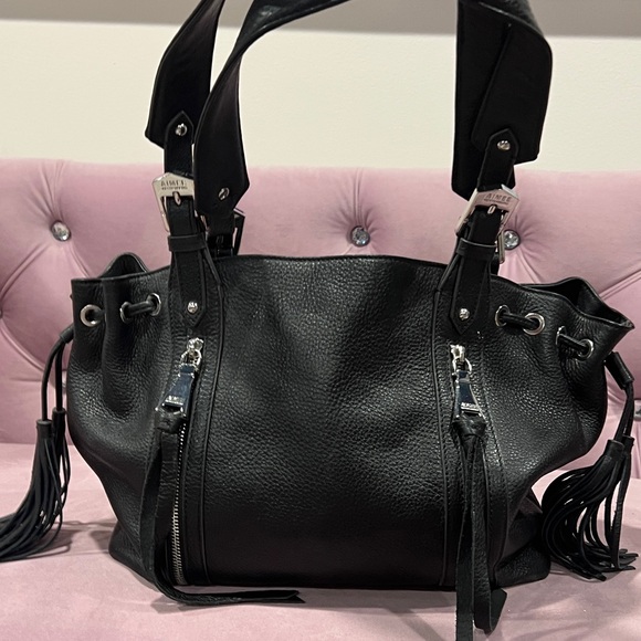 Aimee Kestenberg Handbags - Aimee Kestenberg Black Leather Shoulder Bag